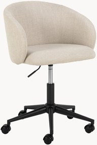 Čalúnená otočná kancelárska stolička's kovovými nohami Eleanor