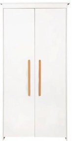 Biela detská šatníková skriňa 96x190x50 cm Lilo – Roba