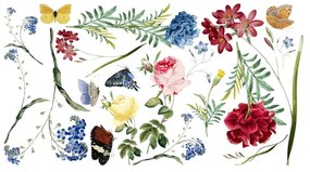 Sada samolepiek na stenu Ambiance Flowers in the Garden