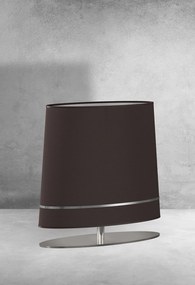 Stolná lampa Bootes, 1x tmavosivé/strieborné textilné tienidlo, ch