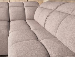 Svetlohnedá rozkladacia/s úložným priestorom rohová pohovka z textílie buklé (pravý roh/do L) Falconn – ELTAP