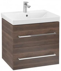 Villeroy & Boch AVENTO skrinka s umývadlom 580 x 514 x 452 mm, 2 zásuvky, Arizona Oak A88900VH + 41586001