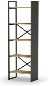 Knižnica v dekore duba v prírodnej farbe 58x175 cm Ara – Marckeric