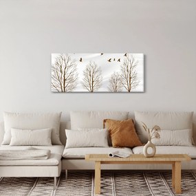 Obraz - Jelene pred riekou (120x50 cm)