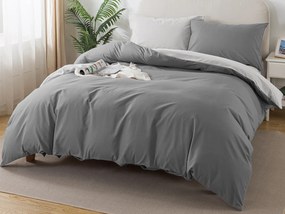 XPOSE® Bavlnené Renforcé obliečky EVITA DUO na dve lôžka - tmavo sivé/svetlo sivé