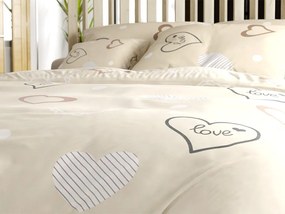 Bavlnené obliečky DEAMON POLY béžové Rozmer obliečky: 70 x 90 cm | 140 x 200 cm