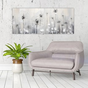 Obraz - Púpavy, maľba (120x50 cm)