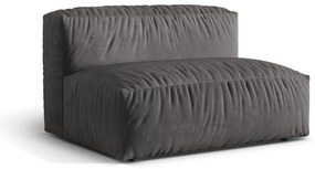 Sivý zamatový modul pohovky (stredový diel) Martina – Micadoni