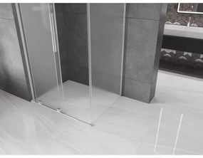 Mexen Velar L, sprchový kút s posuvnými dverami 100 x 110 cm, 8mm sklo námraza, chrómová, 871-100-110-33-01