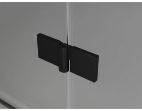 Mexen, Mexen Lunar-F pravé skladacie sprchové dvere 60 cm, priehľadné, čierne - 836-060-000-70-00-P