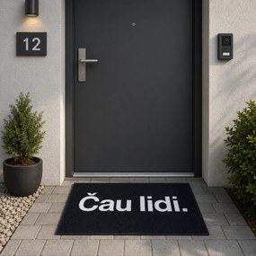 Mercury Flooring, Rohožka Čau lidi 40x60 cm - na von aj na doma, 40x60, čierna