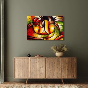Obraz - Olejomaľba, abstraktné tváre (90x60 cm)