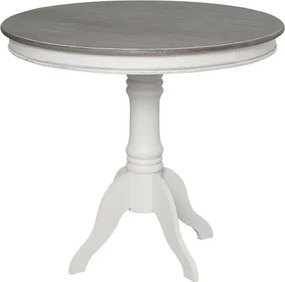 Okrúhly jedálenský stôl Rimini 90 cm z masívu biely/tmavohnedý