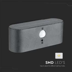 LED vonkajšie solárne nástenné svietidlo so senzorom LED/2,5W/3,7V 3000K IP54