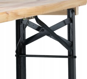 BANQUET SET - STÔL 220 x 50 x 77 cm + 2 LAVICE 220 x 25 x 47 cm - SKLADACIE *2829