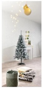 Livarno home Zasnežený umelý vianočný stromček, 150 cm + Svetelná LED reťaz, teplá biela + Ozdoby, zlaté  (800010998)