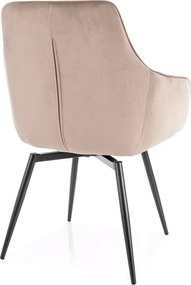 SI Marlo Velvet stolička tmavá béžová
