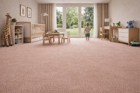 Metrážny koberec Bingo 1P14 ružový, na mieru, šíře 4m, ružová, filc, chodba / predsieň, Vorwerk