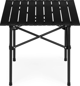 MultiGarden Turistický skladací stôl 53x55 cm s taškou - čierny MultiGarden