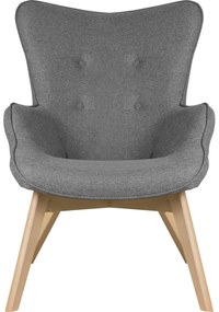 Sivé kreslo Niko – Ropez