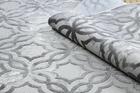 Moderný koberec NOBLE 1532 45 Vintage, Marocká mriežka - Štrukturálny, dve vrstvy rúna, sivá Veľkosť: 200x290 cm