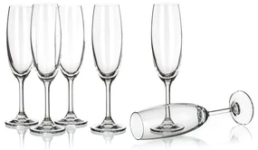 Banquet Crystal Leona flauta poháre na šampanské 210ml, 6ks
