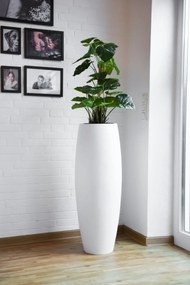 Kvetináč MAGNUM, sklolaminát, výška 100 cm, biely mat