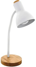 Stolová lampa Eglo 98832 VERADAL E27 40W biela/drevo