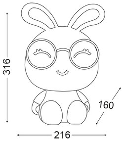 ACA DECOR Detská lampička - Bunny