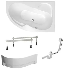 Asymetrická vaňa Laguna Fortuna Plus 150x100 cm akrylát pravá SIKOFO1500PAPNP, 1 ks