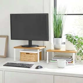 Sada 2 ks kuchyňských polic GINGER bílá/hnědá