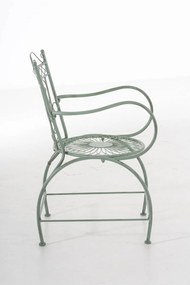 Kovová stolička Sheela s područkami - Zelená antik