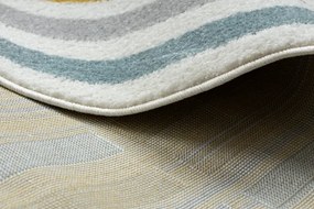 Koberec FUSION Shape 5711 biely / tmavozelený ovál