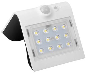 Ecolamp Exteriérové solárne nástenné LED svietidlo Butterfly, 1x LED 1,5w, biela, pohybový senzor