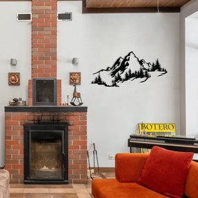 Nástenná dekorácia 30x67 cm hory kov