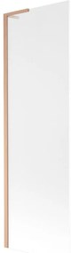 Mexen Next L, 1-krídlová vaňová zástena 60 x 150 cm, 6mm sklo námraza, medený profil, 895-060-000-03-30-65