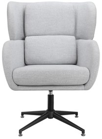 Svetlosivé zamatové kreslo ušiak Vanessa – Støraa