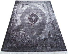 DY Sivý orientálny obdĺžnikový koberec Vintage 200 Rozmer: 80x300 cm