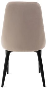 Jedálenská stolička LOUIS QUILTER zamatová béžová 848983