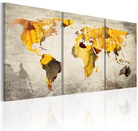 Artgeist Obraz - Yellow continents Veľkosť: 120x60, Verzia: Premium Print