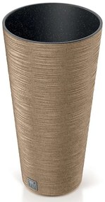 Kvetináč Furu okrúhly Slim eco Wood 250 – natura eco