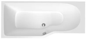 Asymetrická vaňa Laguna Beáta Plus 160x80 cm akrylát ľavá BE1600LPLUS, 1 ks