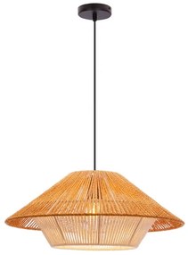 Závesný luster na lanku AFRICA 1xE27/40W/230V, priemer 50 cm, hnedá/krémová