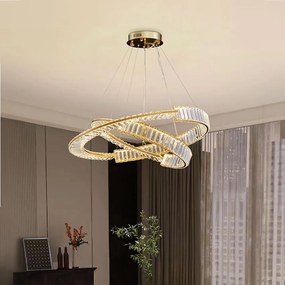 Toolight Toolight, LED krištáľové stropné svietidlo APP1524-CP60/80, zlatá, OSW-06972