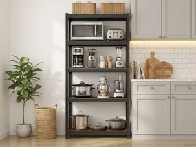 Kovový policový regál TAYLOR 5 políc 150x75 cm