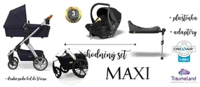 Moon kombinovaný kočík N.ONE 2.0 2022 set MAXI Navy
