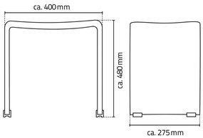 RIDDER Kúpeľňová stolička Trendy priehľadná