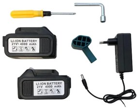 Akumulátorová 8&quot; ručná mini pílka NAKIDA HT-6602-2 s olejovým mazaním + 2x batéria + 2x reťaz + kufo