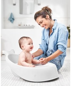Skip Hop - Detská vanička s ergonomickou podložkou MOBY 3 biela