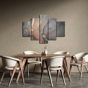 Obrázok - Šedo-zlatý mramor (150x105 cm)
